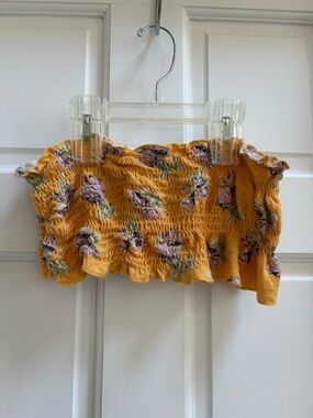 Floral Tube Top - Yellow Floral